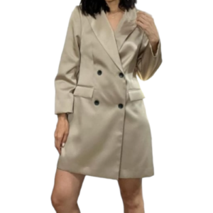 Robe veste blazer satin