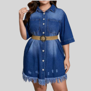 La robe chemisier en jean